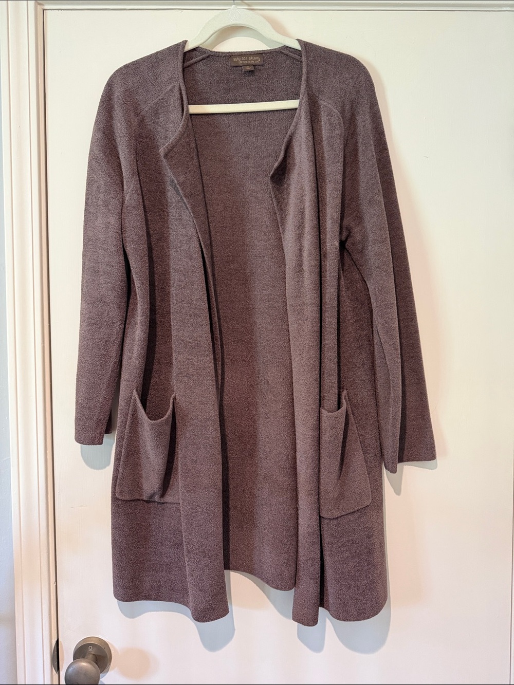 Barefoot Dreams Open-Front Longline Cardigan in Java